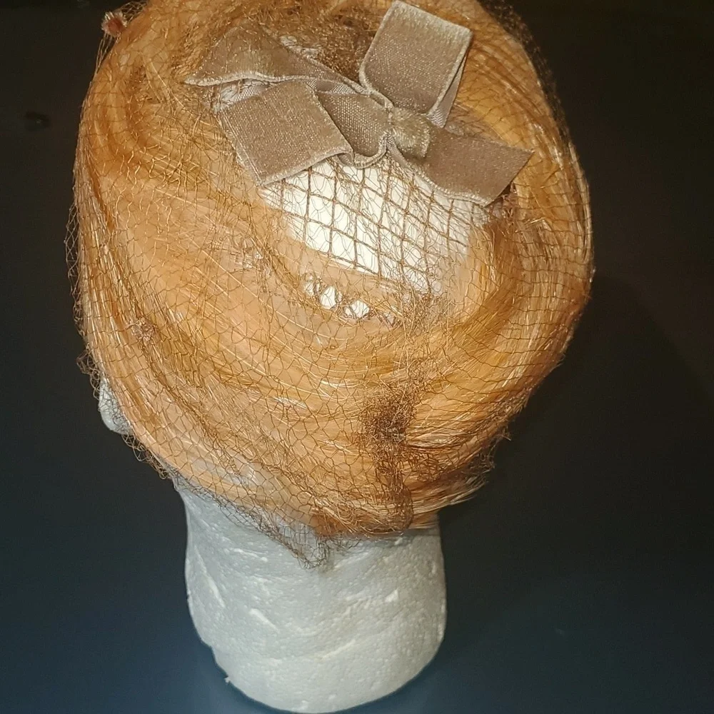 Vintage Styled by‎ Miss Feige Feathered Net Embellished Hat